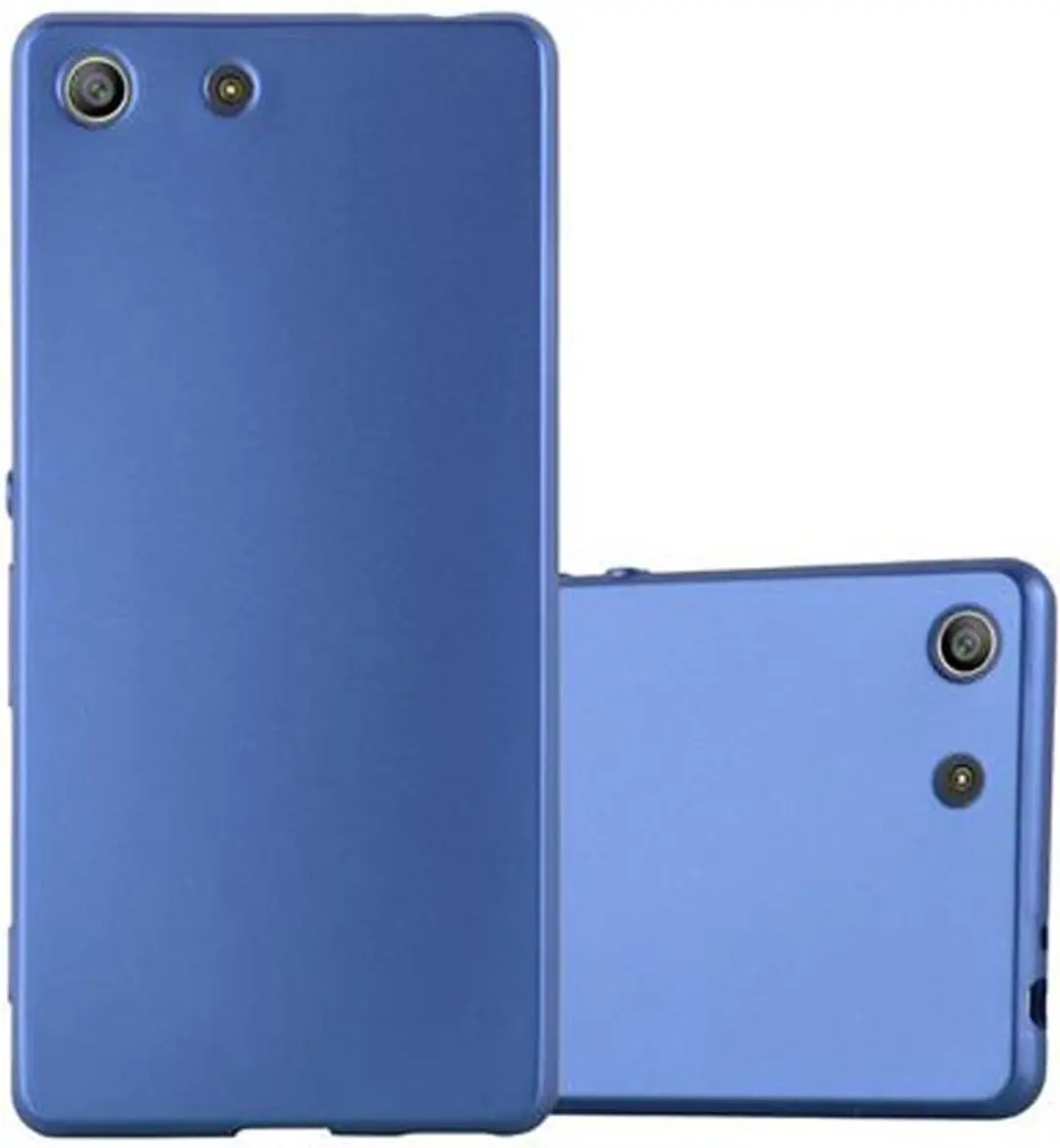 Cadorabo Hoesje geschikt voor Sony Xperia M5 in METAAL BLAUW