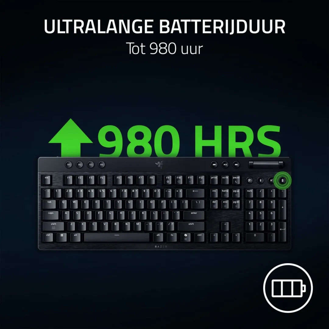 Razer BlackWidow V4 Low Profile HyperSpeed RZ03-05271500-R3M1 - Mechanische Yellow Switches - Zwart