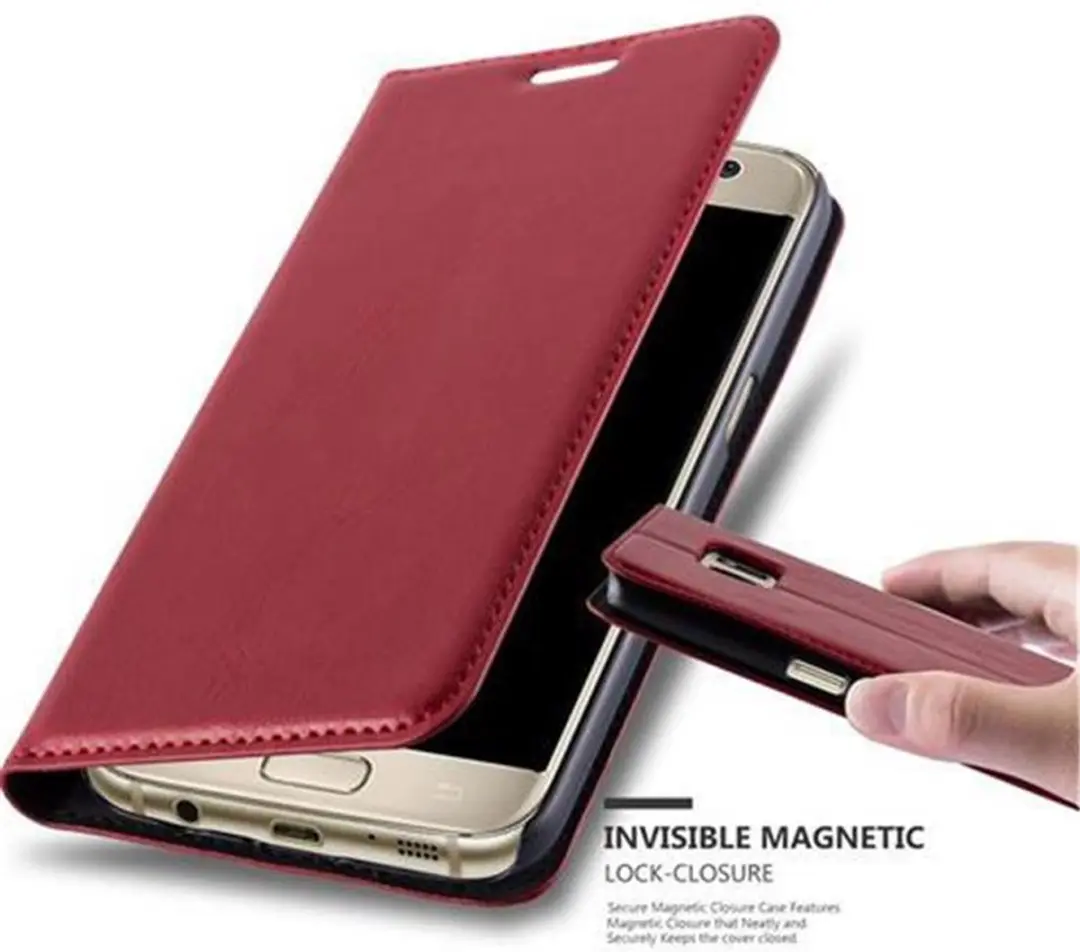 Cadorabo Hoesje geschikt voor Samsung Galaxy S7 in APPEL ROOD