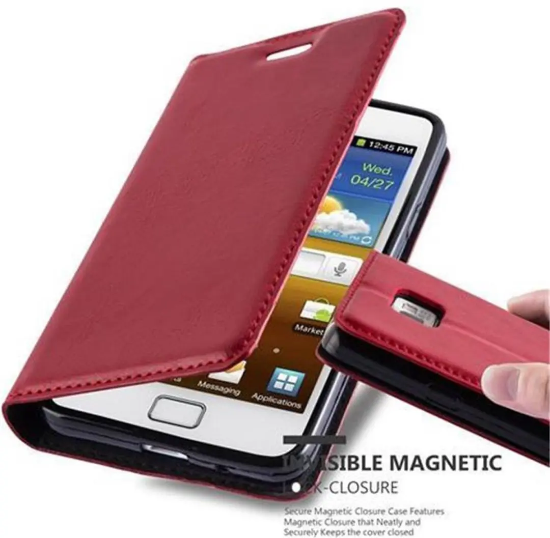 Cadorabo Hoesje geschikt voor Samsung Galaxy S2 / S2 PLUS in APPEL ROOD