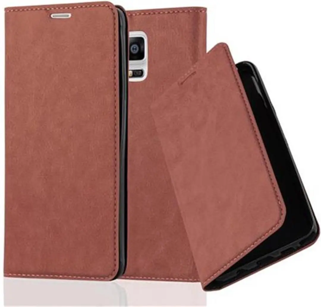 Cadorabo Hoesje geschikt voor Samsung Galaxy NOTE 4 in CAPPUCCINO BRUIN