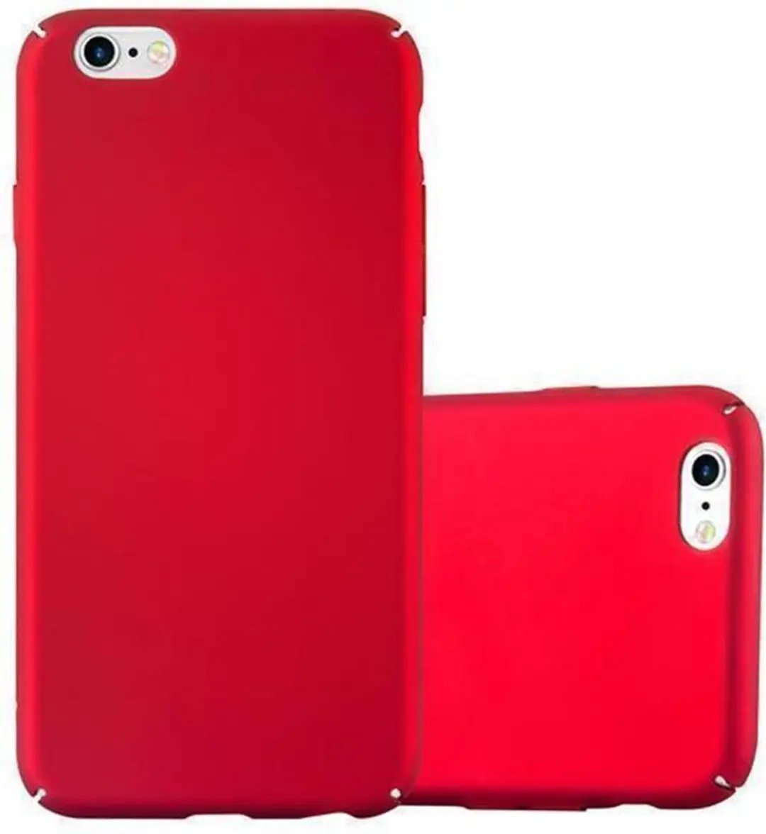 Cadorabo Hoesje geschikt voor Apple iPhone 6 / 6S in METAAL ROOD