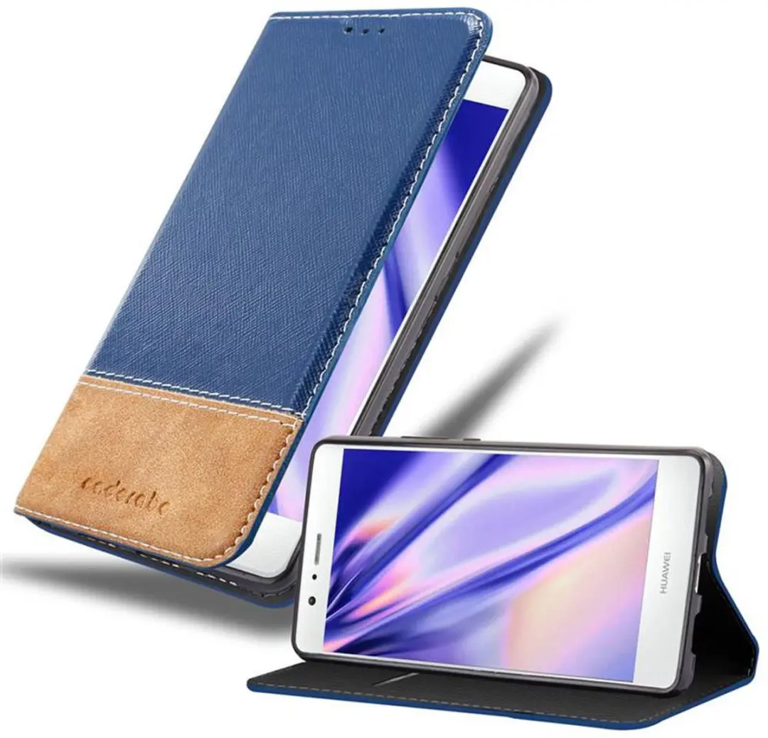 Cadorabo Hoesje geschikt voor Huawei P9 LITE 2016 / G9 LITE in DONKERBLAUW BRUIN