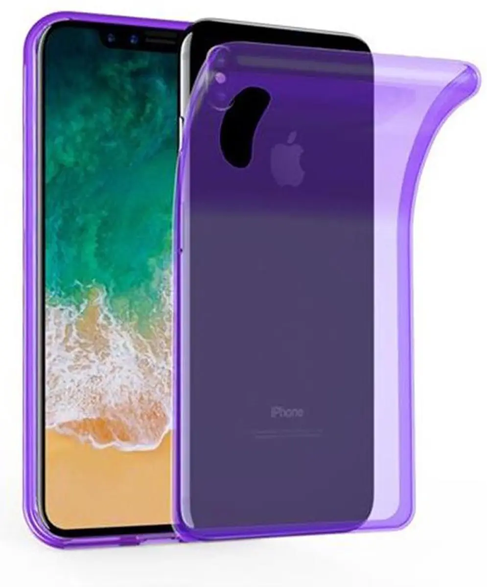 Cadorabo Hoesje geschikt voor Apple iPhone X / XS in TRANSPARANT PAARS