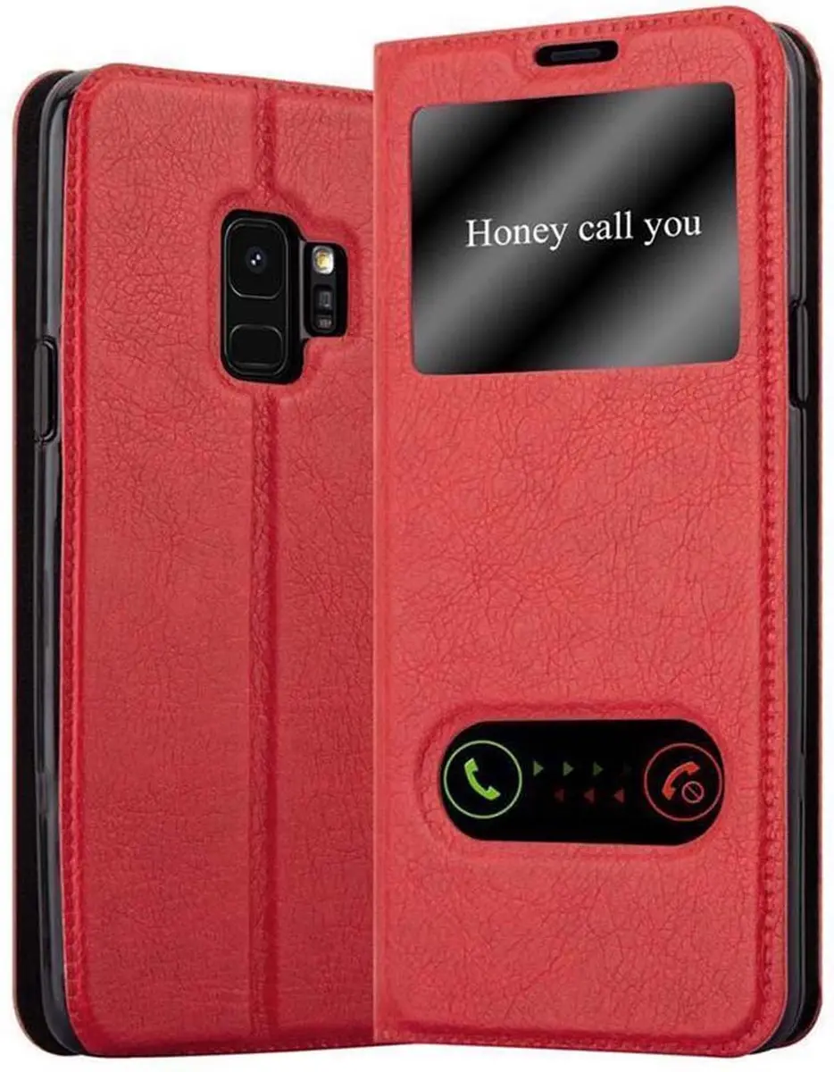 Cadorabo Hoesje geschikt voor Samsung Galaxy S9 in SAFRAN ROOD