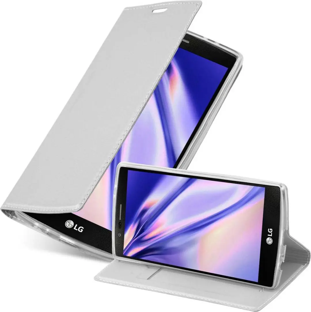 Cadorabo Hoesje geschikt voor LG G4 / G4 PLUS in CLASSY ZILVER