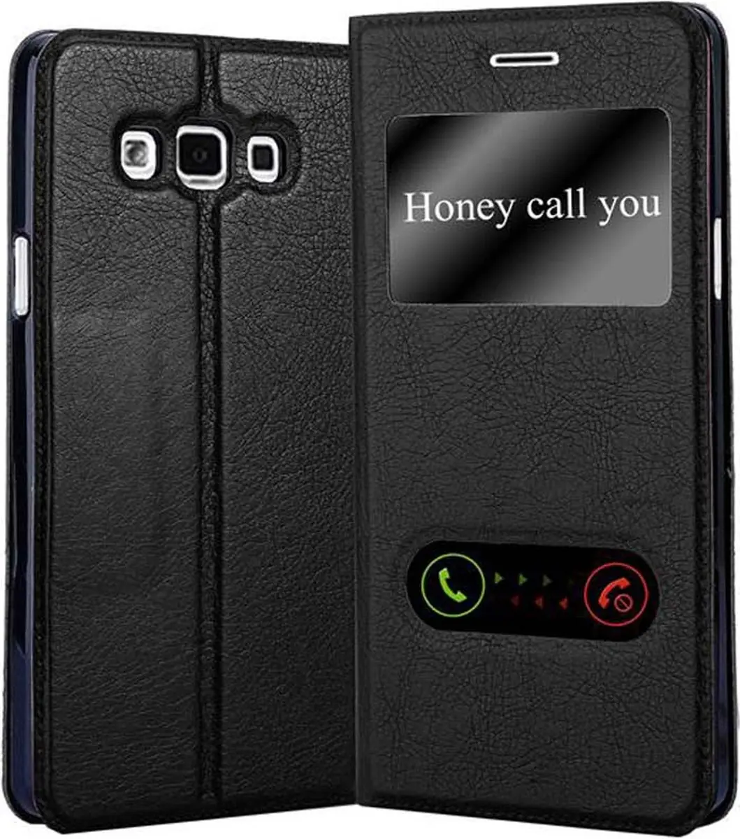 Cadorabo Hoesje geschikt voor Samsung Galaxy A7 2015 in KOMEET ZWART