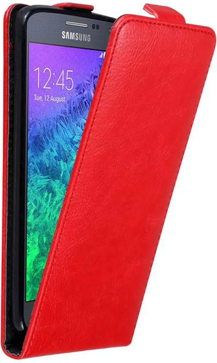 Cadorabo Hoesje geschikt voor Samsung Galaxy ALPHA in APPEL ROOD