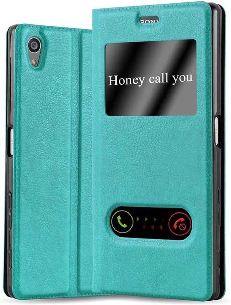 Cadorabo Hoesje geschikt voor Sony Xperia Z5 PREMIUM in MUNT TURKOOIS