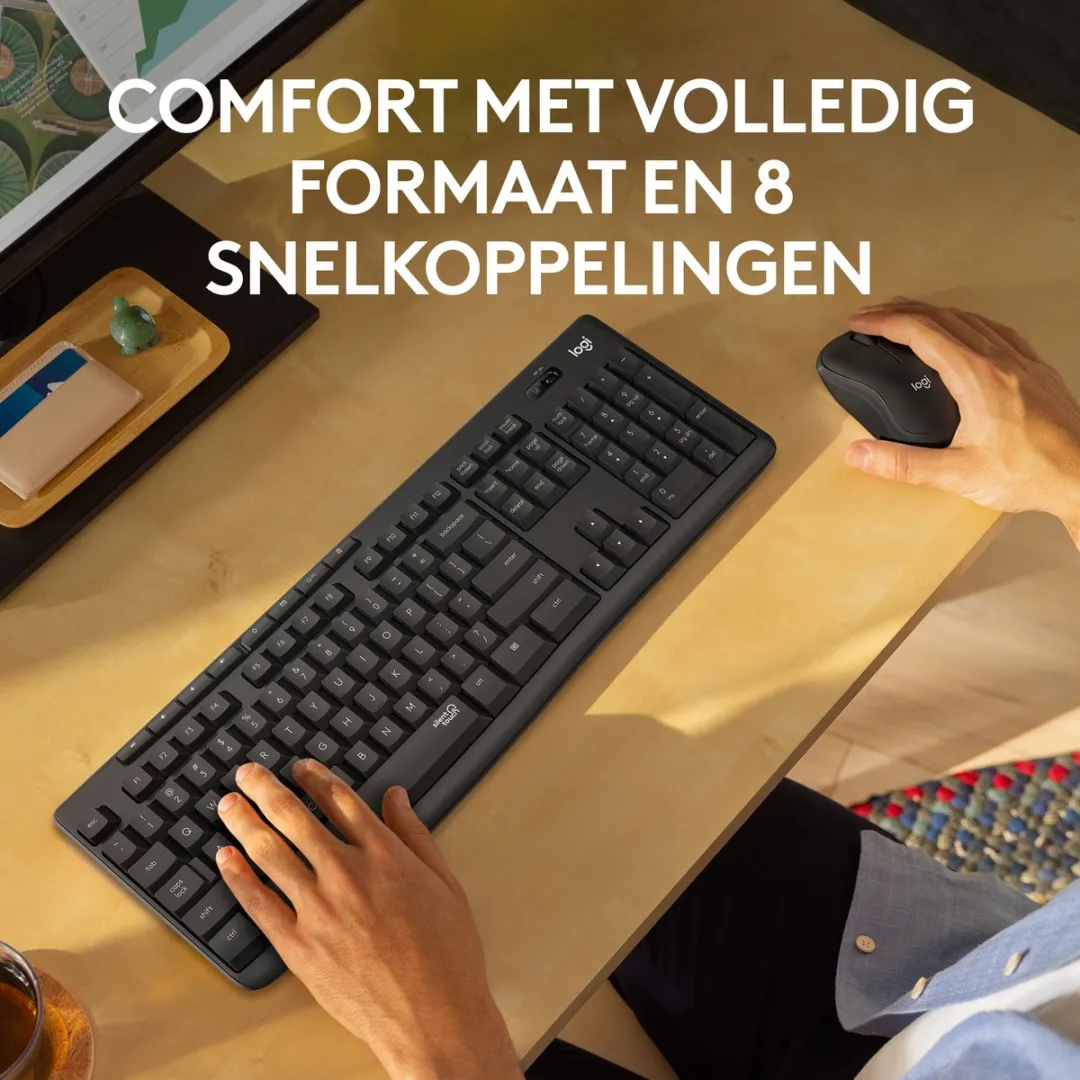 Logitech MK295 Draadloos Toetsenbord & Muis - Zwart