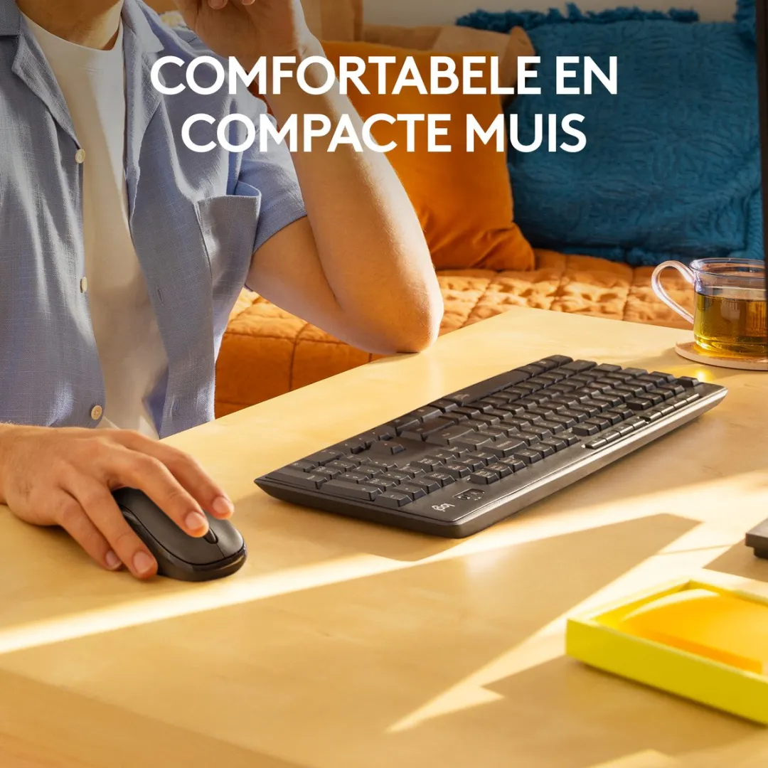 Logitech MK295 Draadloos Toetsenbord & Muis - Zwart