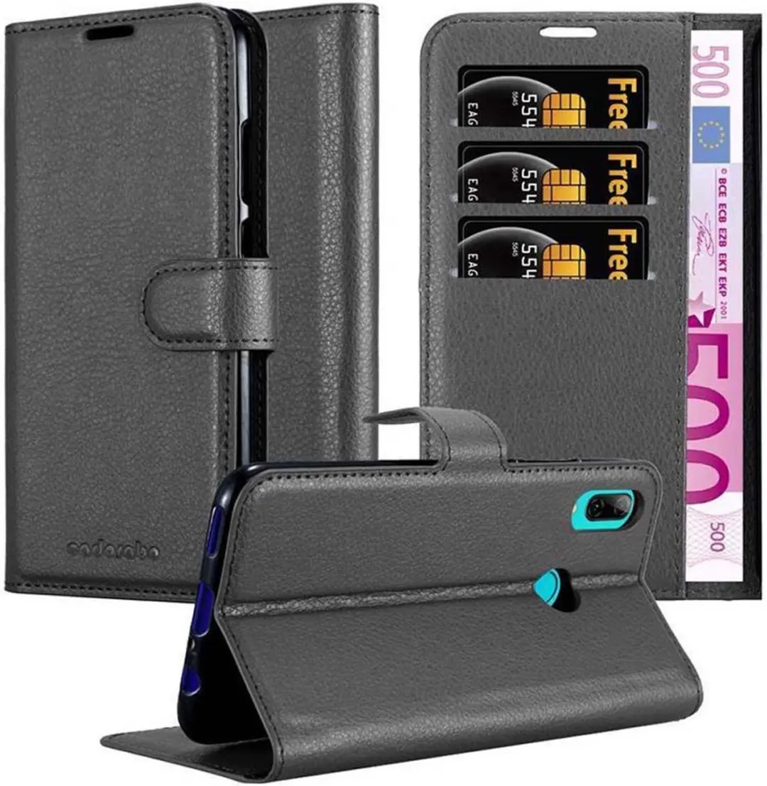 Cadorabo Hoesje geschikt voor Honor 10 LITE / Huawei P SMART 2019 in PHANTOM ZWA
