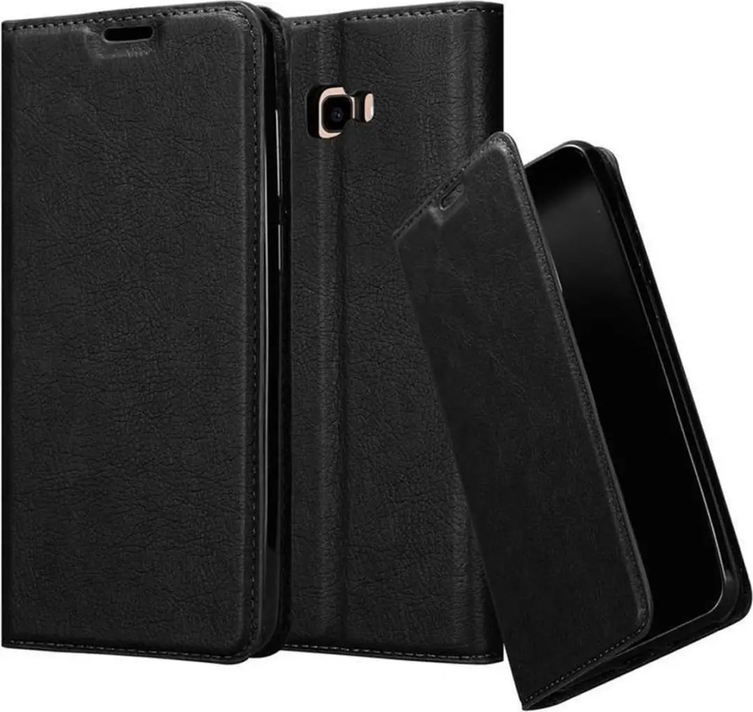 Cadorabo Hoesje geschikt voor Samsung Galaxy J4 PLUS in ZWARTE NACHT