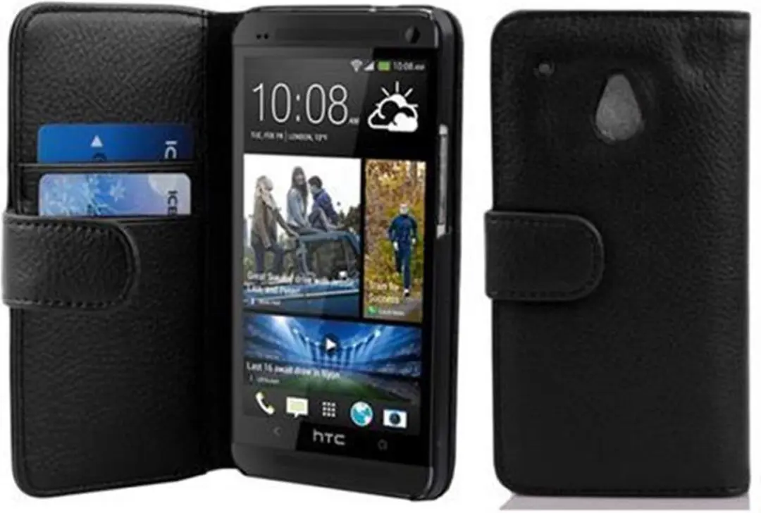 Cadorabo Hoesje geschikt voor HTC ONE M4 MINI in ZWARTE OXIDE