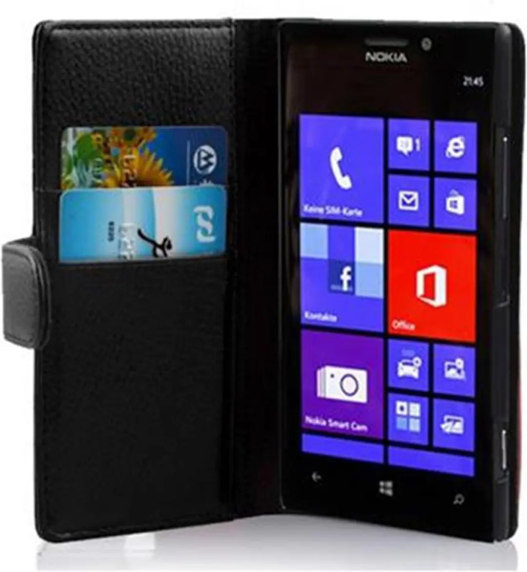 Cadorabo Hoesje geschikt voor Nokia Lumia 925 in ZWARTE OXIDE