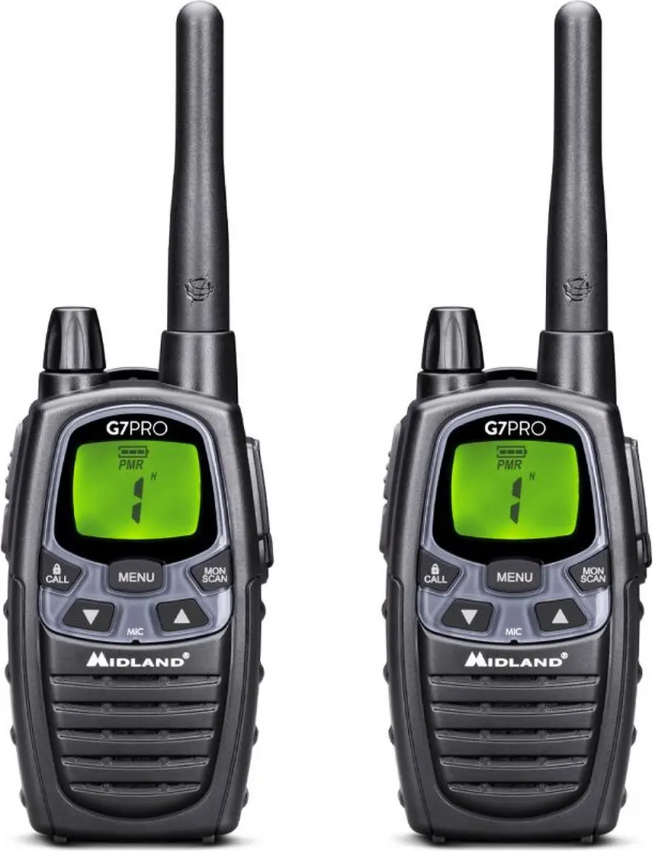Midland C1090.18 twee-weg radio 446 kanalen 433 MHz Zwart