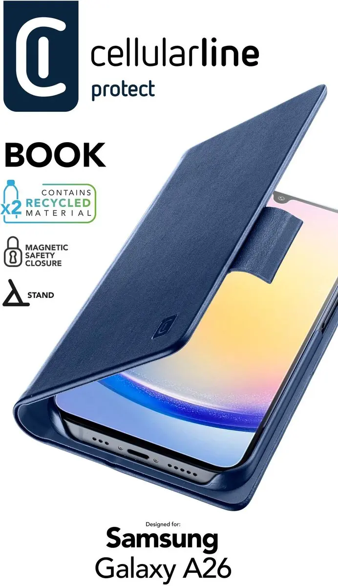 Cellularline BOOK3GALA26B Hoesje Samsung Galaxy A26 - Blauw - afbeelding 4 van 6