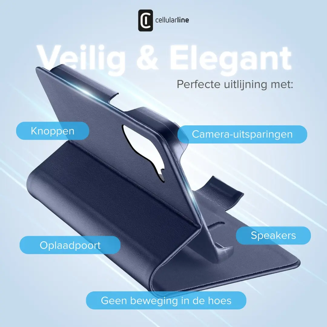 Cellularline BOOK3GALA26B Hoesje Samsung Galaxy A26 - Blauw - afbeelding 2 van 6