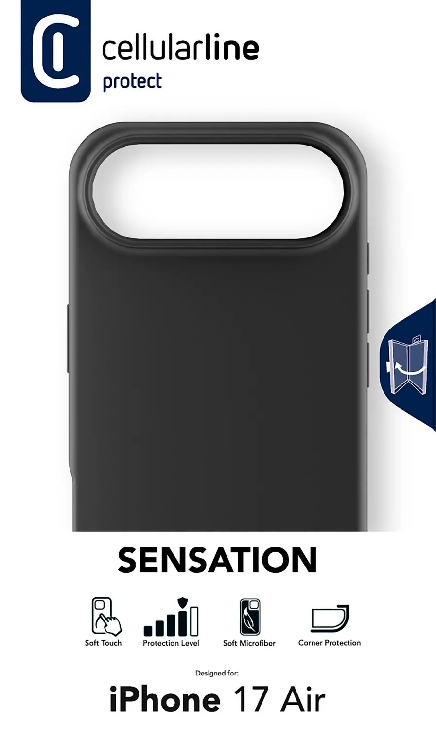 Cellularline Sensation Hoesje - Zwart - afbeelding 6 van 6