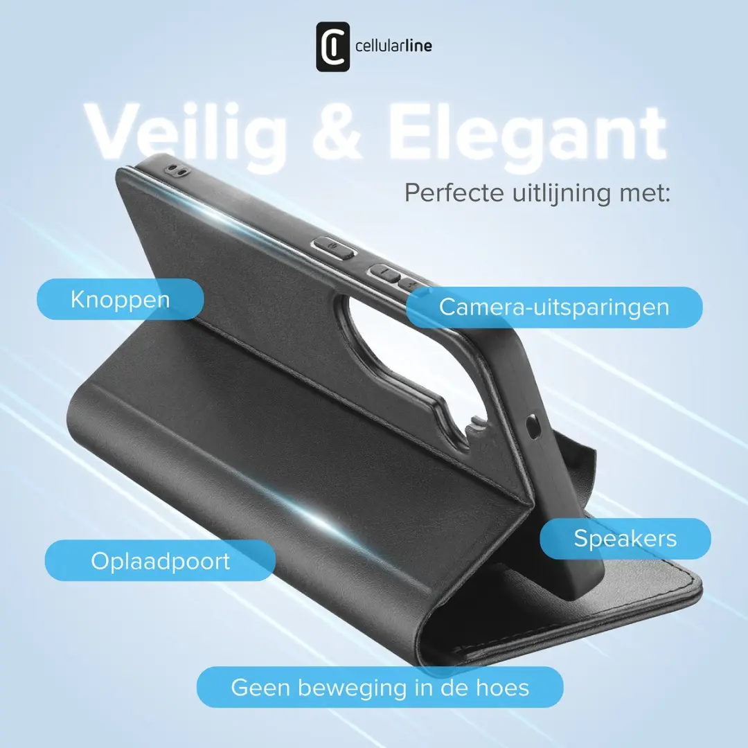 Cellularline Book Agenda BOOKAG2GALS26K Hoesje - Zwart - afbeelding 4 van 6
