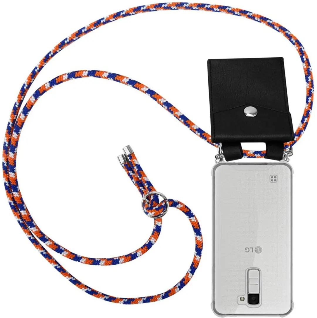 Cadorabo Hoesje geschikt voor LG K10 2016 in ORANJE BLAUW WIT