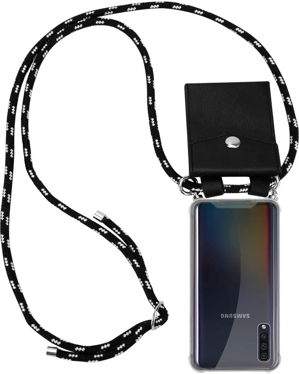 Cadorabo Hoesje geschikt voor Samsung Galaxy A50 4G / A50s / A30s in ZWART ZILVE