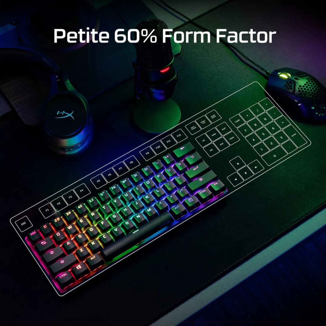 HyperX Alloy Origins 60 RGB Mechanisch Toetsenbord - Zwart