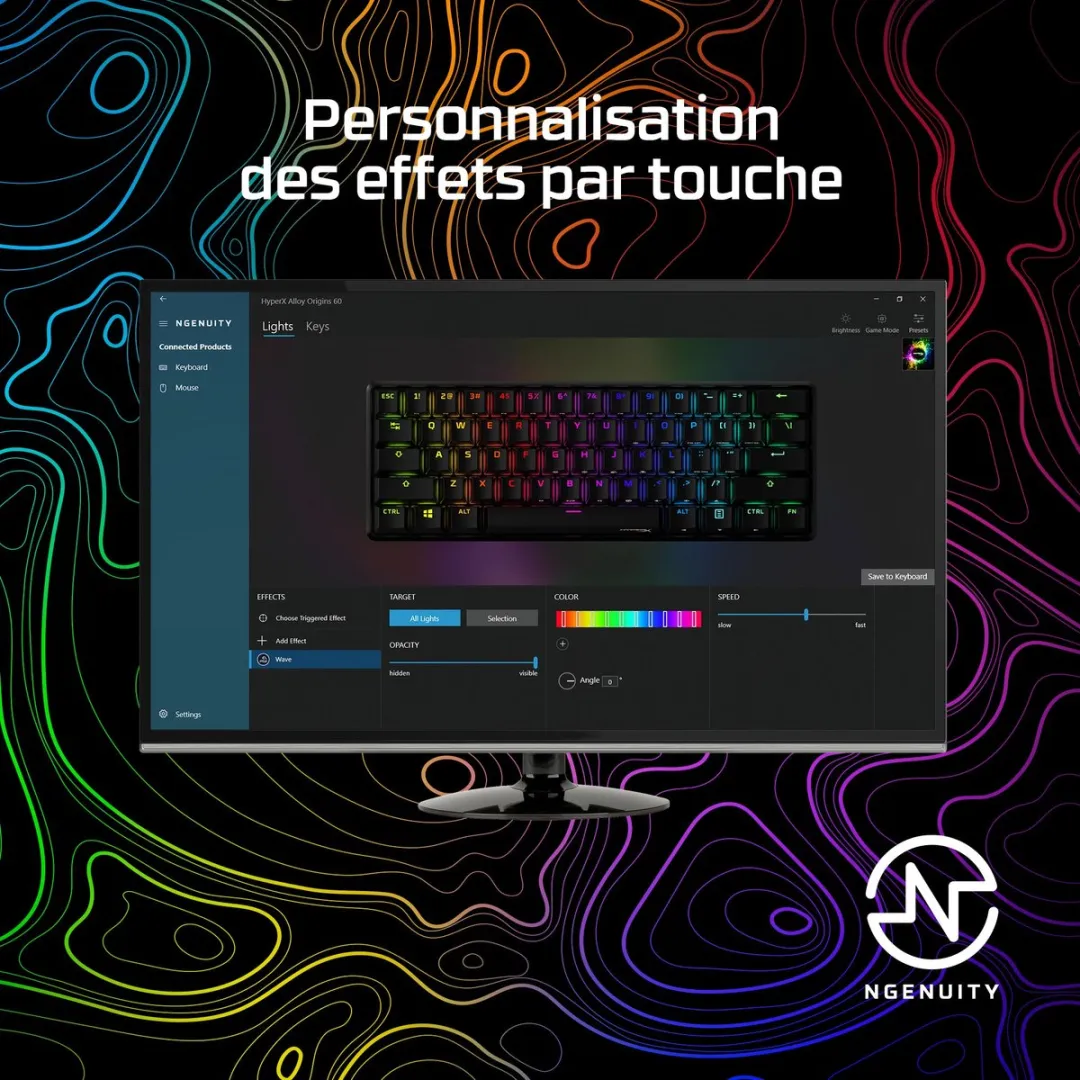 HyperX Alloy Origins 60 RGB Mechanisch Toetsenbord - Zwart