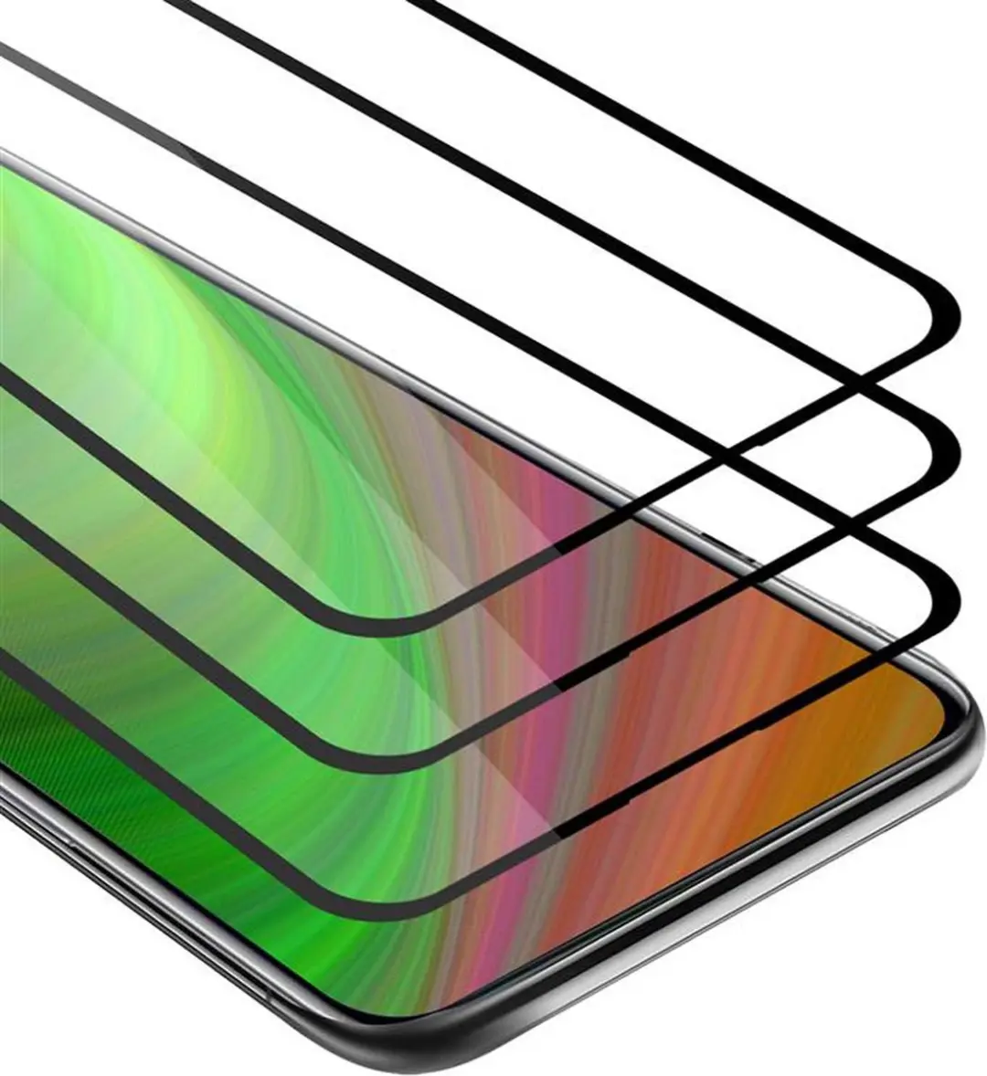 Cadorabo 3x Screenprotector geschikt voor Honor 30 Volledig scherm pantserfolie