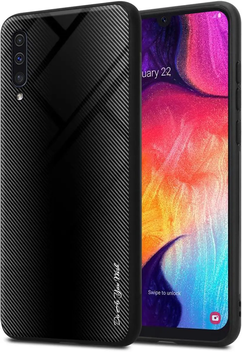 Cadorabo Hoesje geschikt voor Samsung Galaxy A50 4G / A50s / A30s in OPAAL ZWART