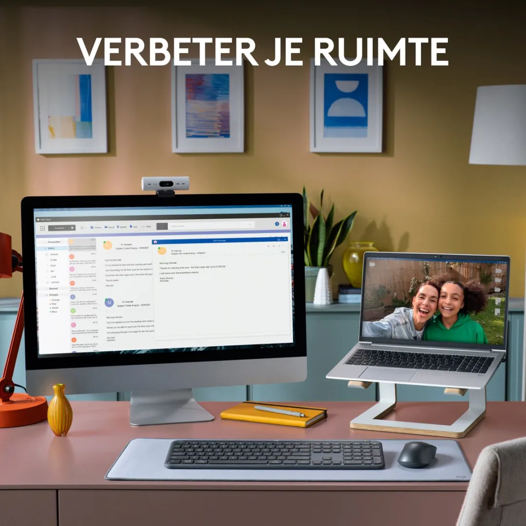 Logitech MK950 Signature Slim Combo - Draadloos Toetsenbord & Muis - Grijs - afbeelding 6 van 6