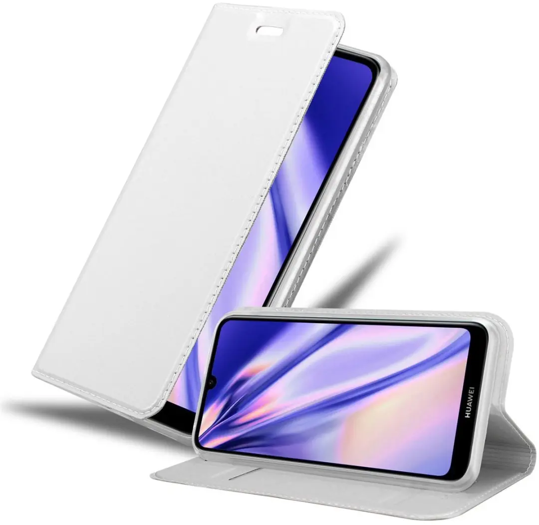 Cadorabo Hoesje geschikt voor Huawei Y6 2019 in CLASSY ZILVER
