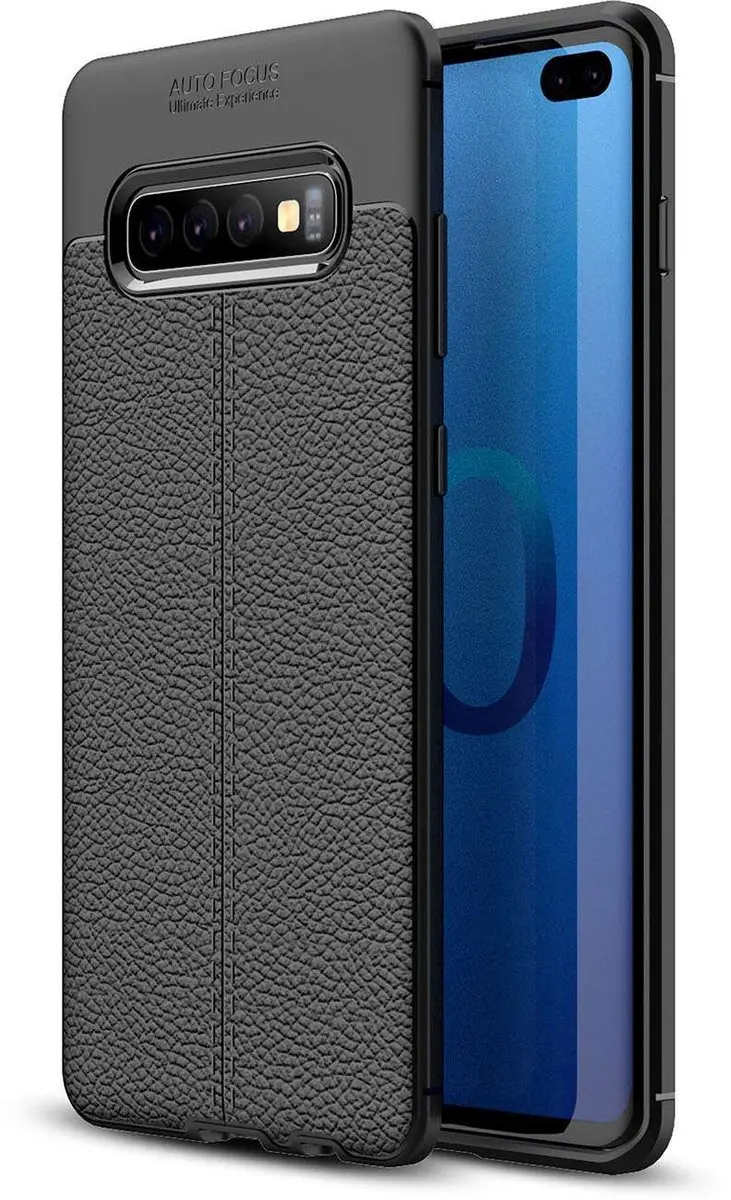 Cadorabo Hoesje geschikt voor Samsung Galaxy S10 4G in Diep Zwart