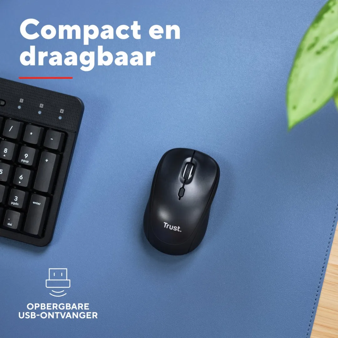 Trust Yvi+ Bluetooth Muis 25440 - Zwart