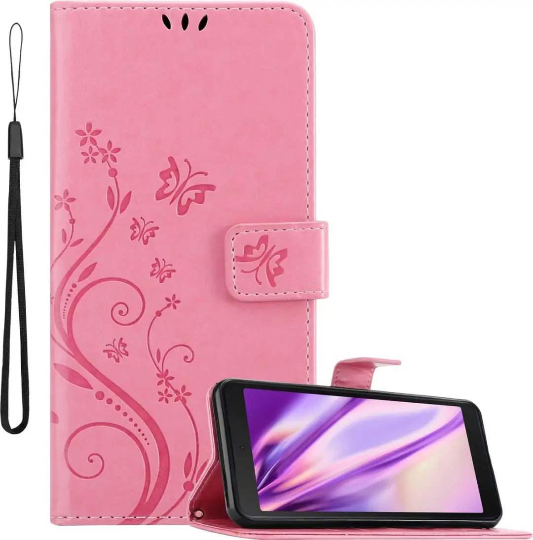 Cadorabo Hoesje geschikt voor Samsung Galaxy XCover 5 in BLOEMEN ROZE