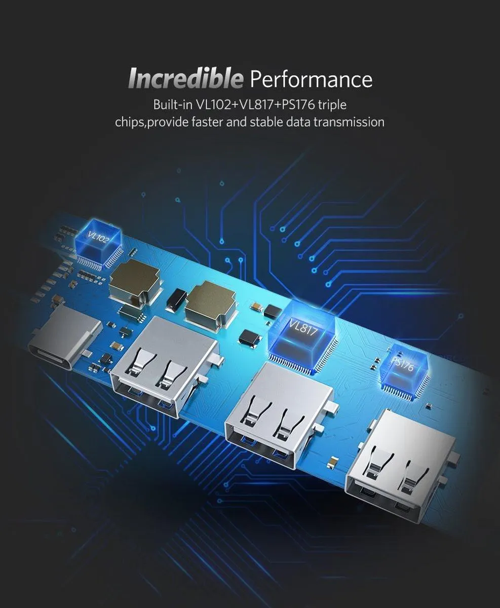 UGREEN 50209 USB-C Hub 4K - 3x USB 3.0 HDMI - Grijs - afbeelding 2 van 6