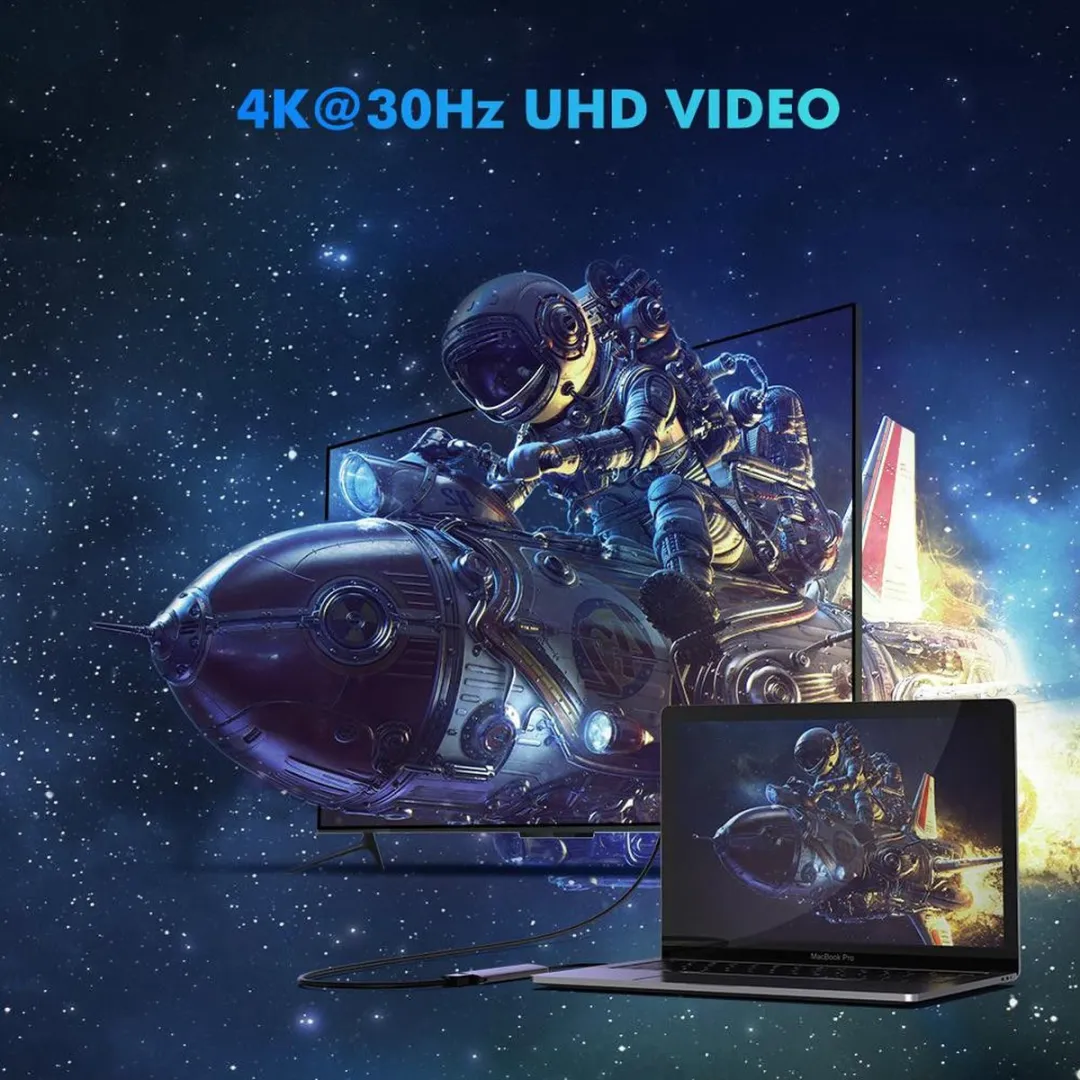 UGREEN 50209 USB-C Hub 4K - 3x USB 3.0 HDMI - Grijs - afbeelding 5 van 6
