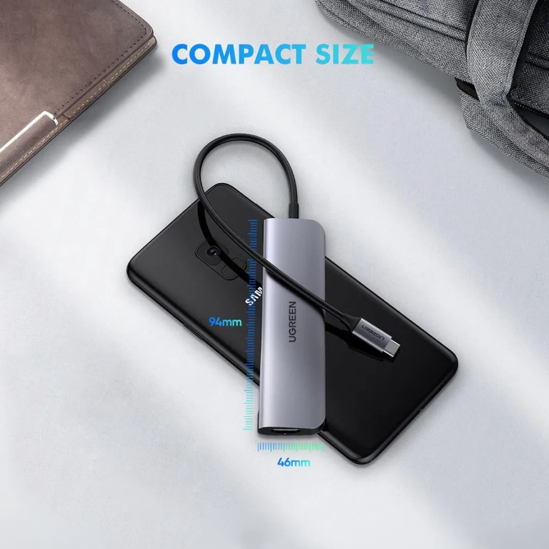 UGREEN 50209 USB-C Hub 4K - 3x USB 3.0 HDMI - Grijs - afbeelding 6 van 6