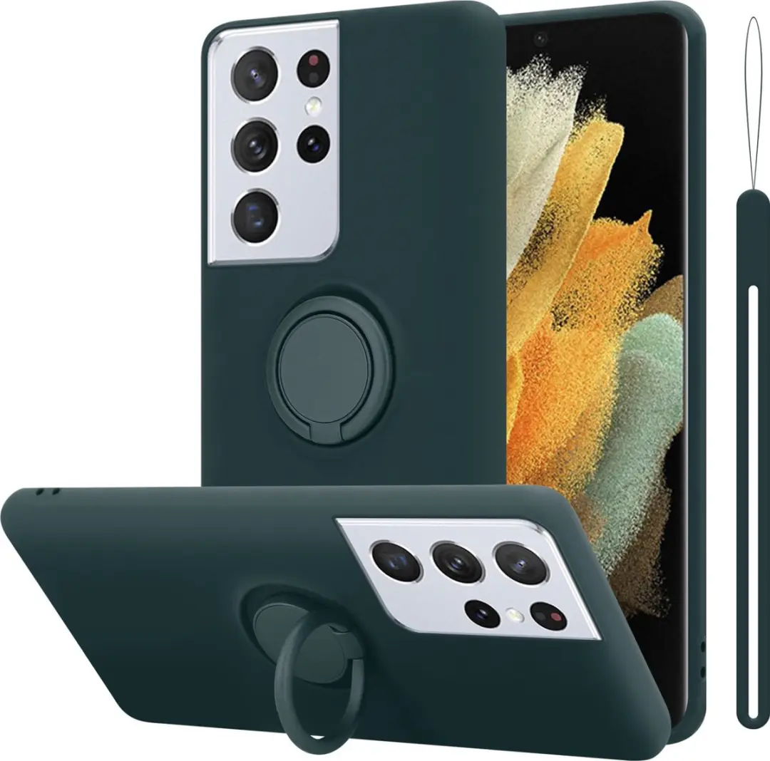 Cadorabo Hoesje geschikt voor Samsung Galaxy S22 ULTRA in LIQUID GROEN