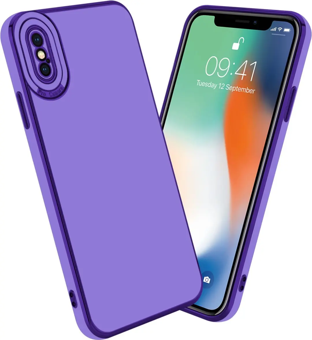 Cadorabo Hoesje geschikt voor Apple iPhone XS MAX in Glossy Paars