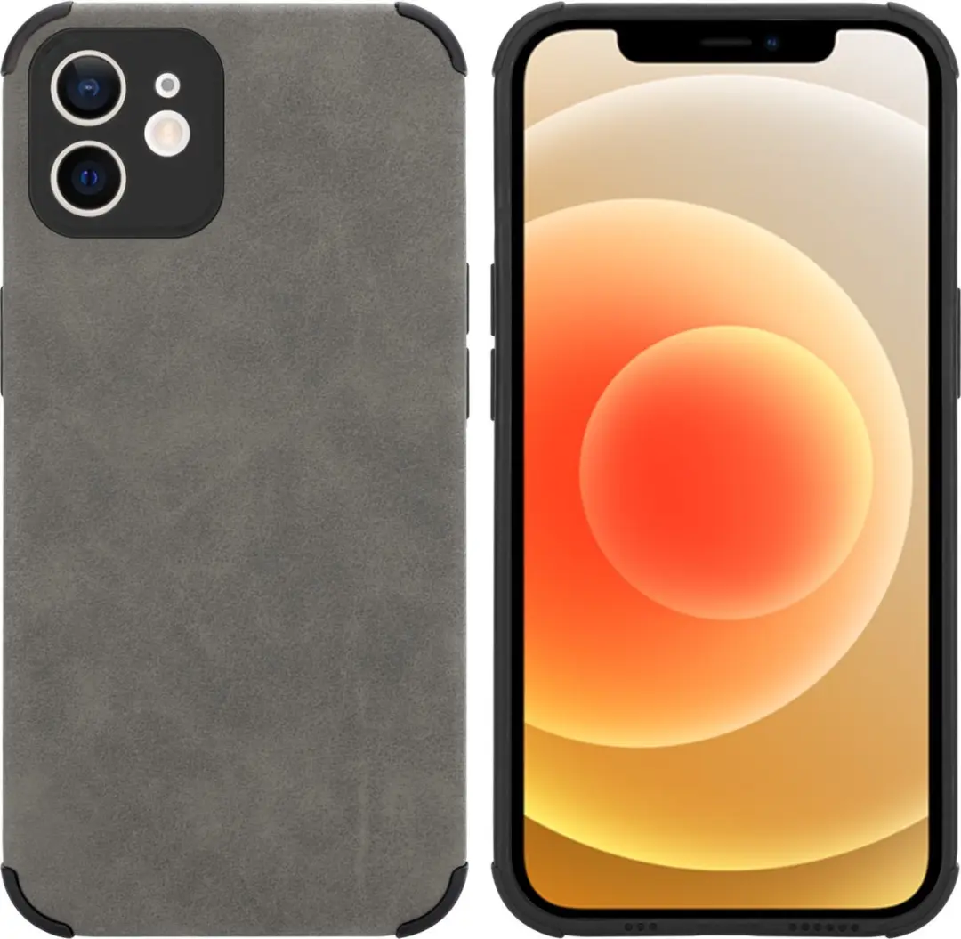 Cadorabo Hoesje geschikt voor Apple iPhone 12 in Zand Grijs
