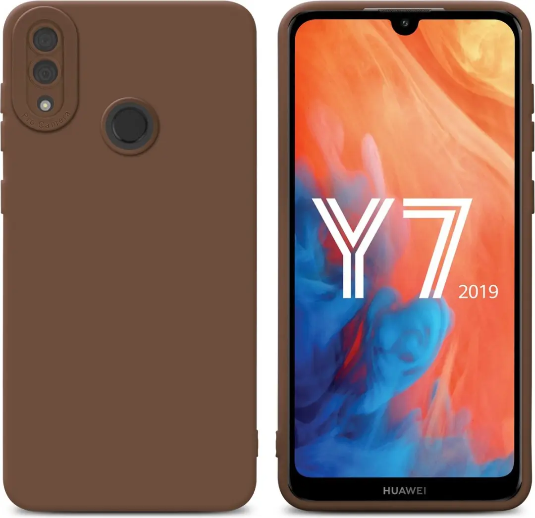 Cadorabo Hoesje geschikt voor Huawei Y7 2019 / Y7 PRIME 2019 in FLUID BRUIN