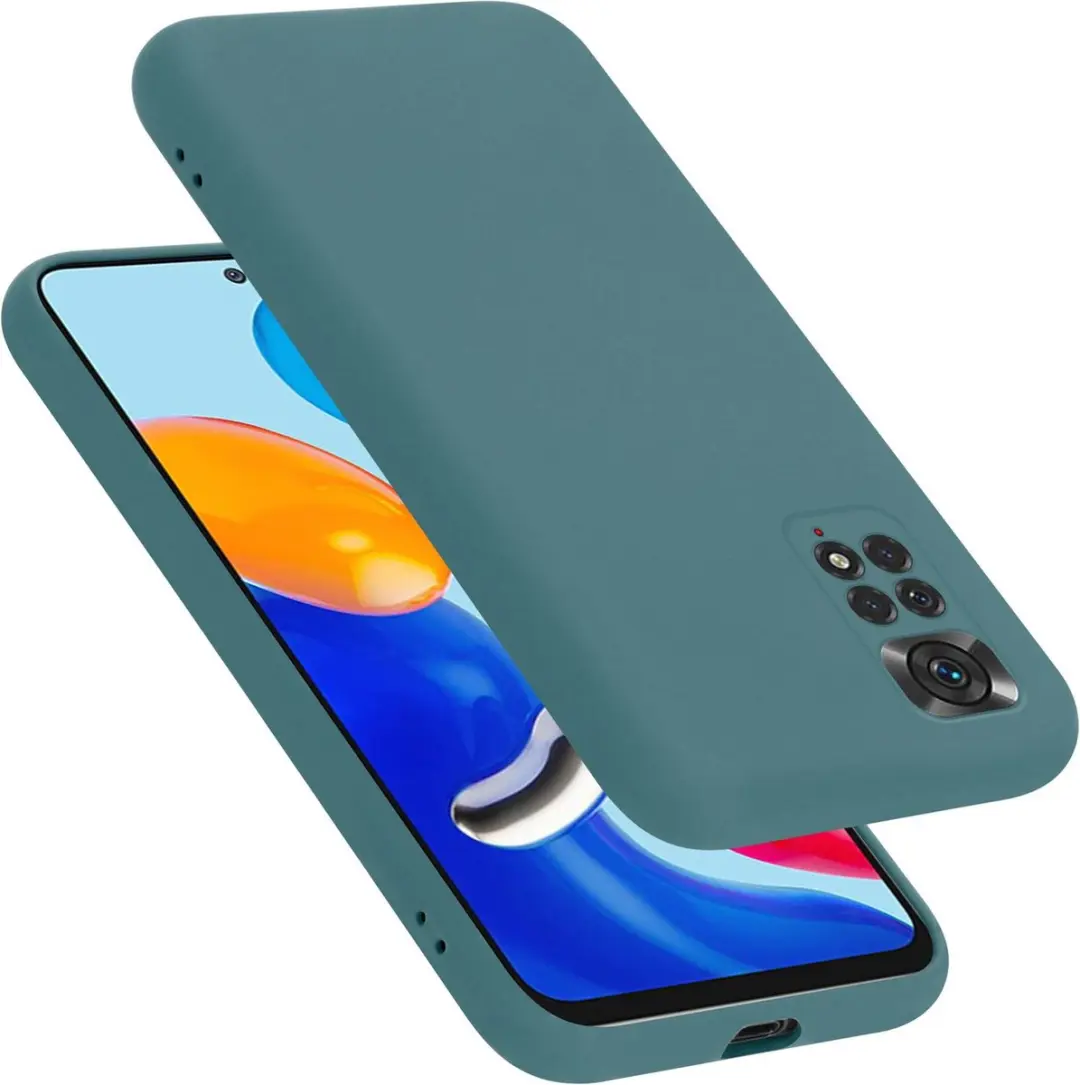 Cadorabo Hoesje geschikt voor Xiaomi RedMi NOTE 11 4G / 11S 4G in LIQUID GROEN