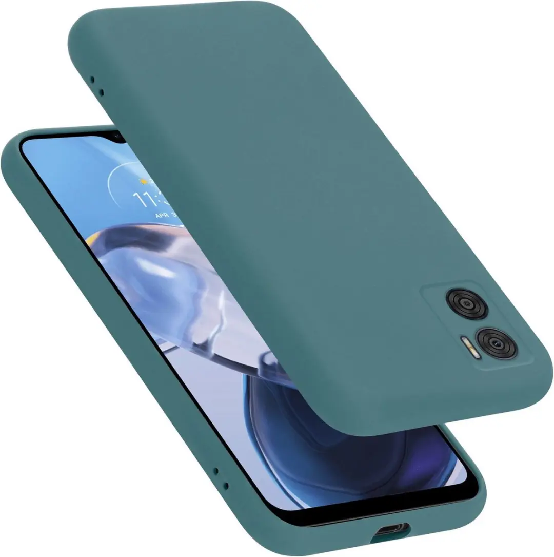 Cadorabo Hoesje geschikt voor Motorola MOTO E22 / E22i in LIQUID GROEN