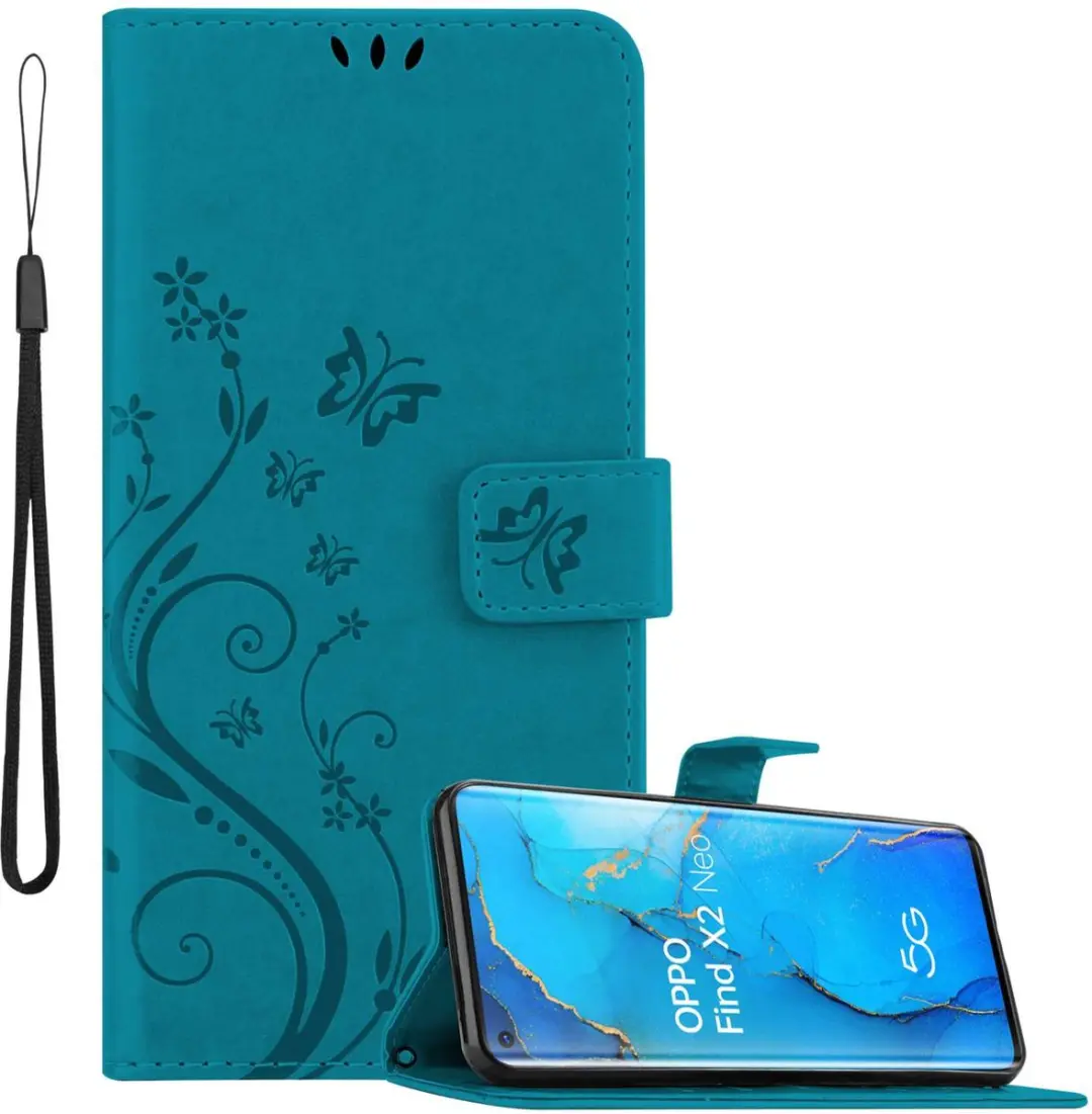 Cadorabo Hoesje geschikt voor Oppo FIND X2 NEO in Blauw