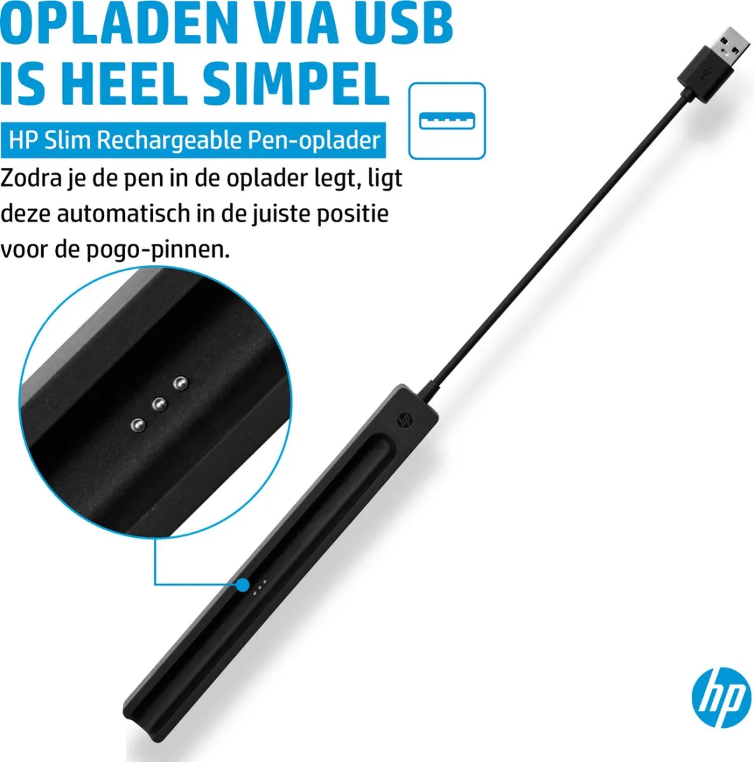 HP Slim Pen Charger 4X491AA#AC3 - Touchpen-laadstation - Zwart