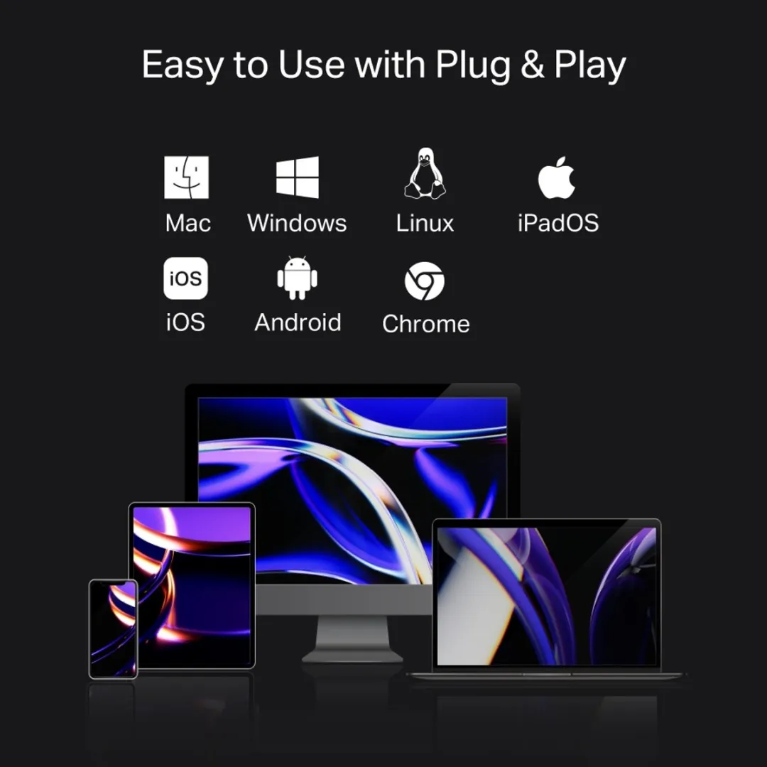 TP-Link UH9120C USB-C Hub 9-in-1 - Grijs