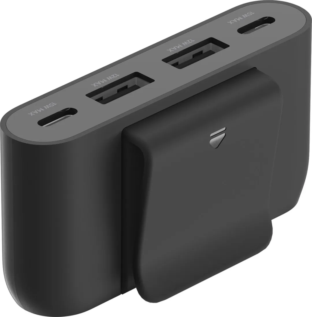Belkin BUZ001BT2MBKB7 4-poorts USB-splitter - Zwart