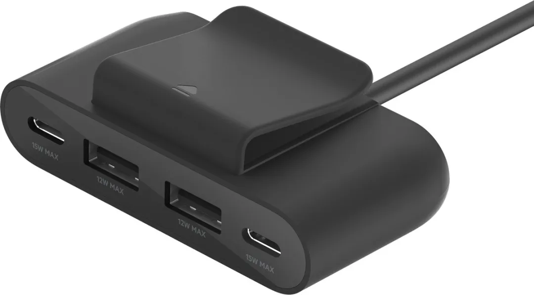 Belkin BUZ001BT2MBKB7 4-poorts USB-splitter - Zwart