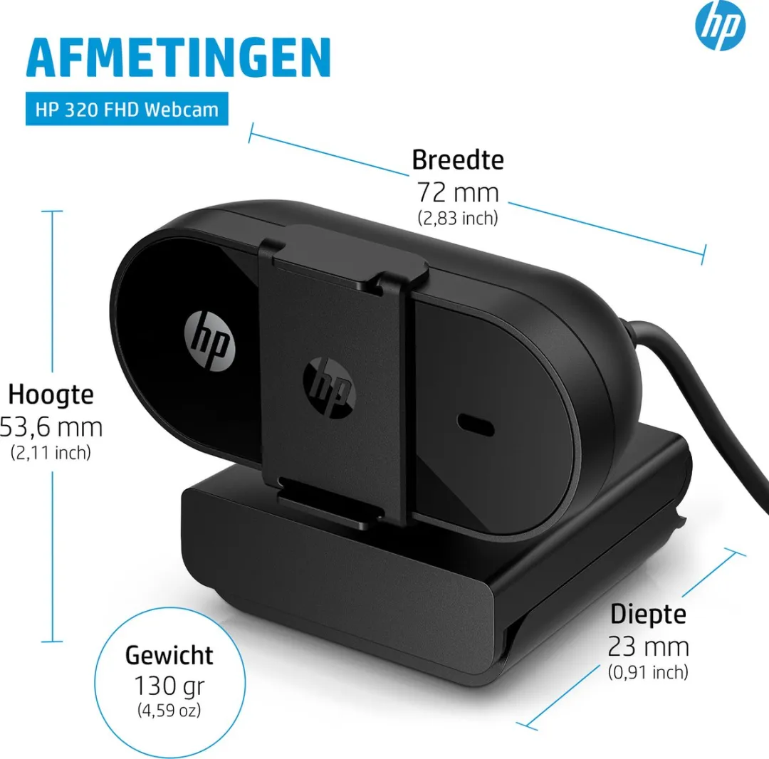 HP 320 Webcam Full HD - 53X26AA